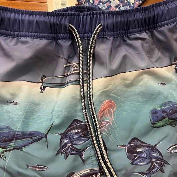 COPY - Peter Milar shark traffic swim trunks size M NWT - Picture 3 of 11